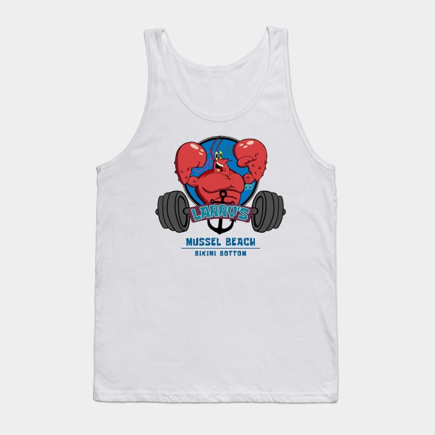 Larry's Gym at Mussel Beach Tank Top by marchofvenus